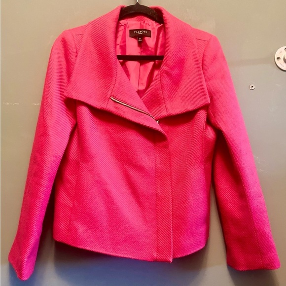 Talbots pink jacket/blazer part Wool 8P - Picture 3 of 7